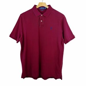 Polo Ralph Lauren Classic Fit Short Sleeve Cotton Maroon Polo Shirt Large
